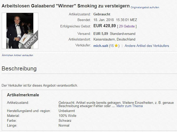 Saitow Smokingversteigerung 1