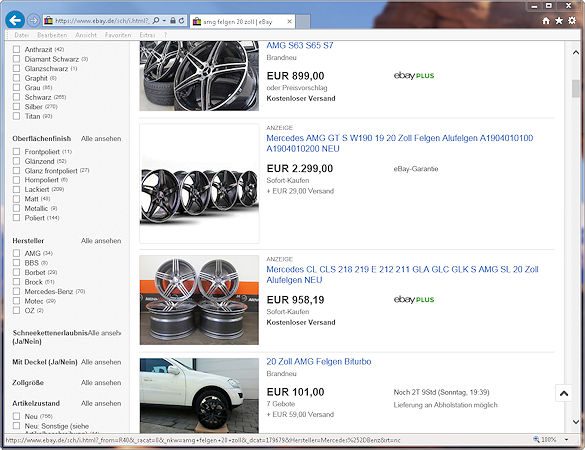 eBay 20 Zoll AMG Felge