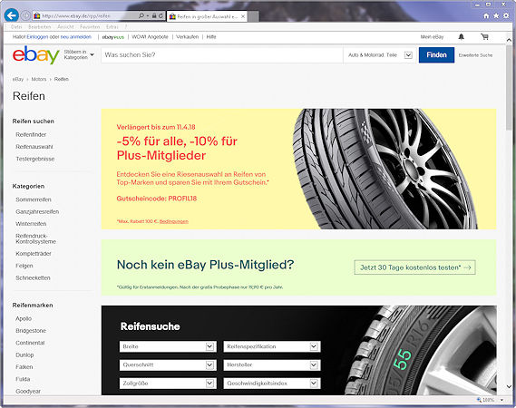eBay Reifengutscheinaktion