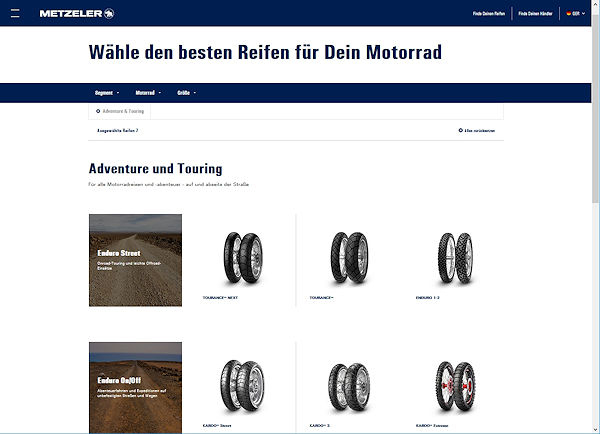Metzeler neue Website 1