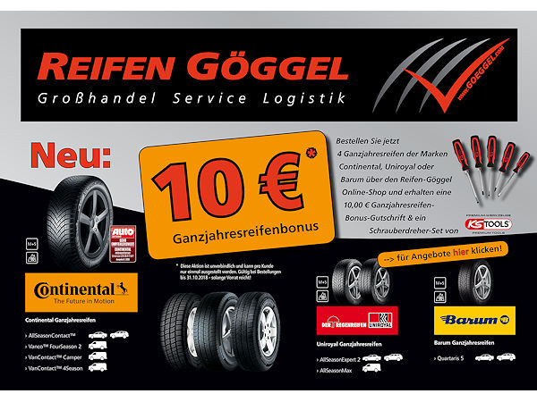 Reifen Göggel Ganzjahresreifenbonusaktion