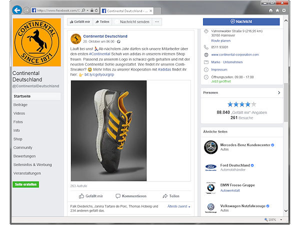 Conti Facebook Laufschuhe