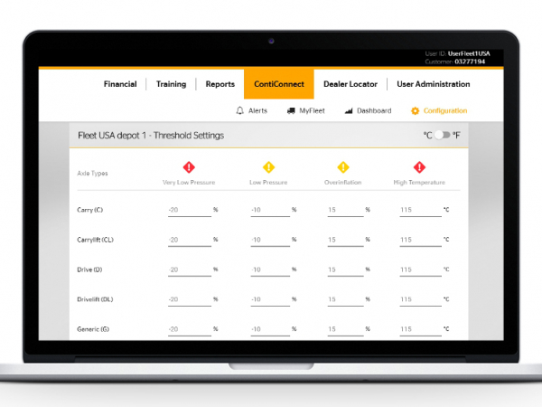 ContiConnect Treshold Settings 2