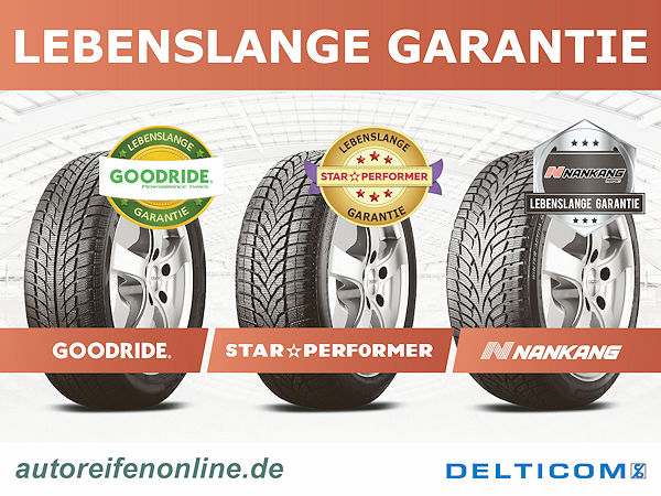Delticom lebenslange Garantie für Autoreifenonline Hausmarken