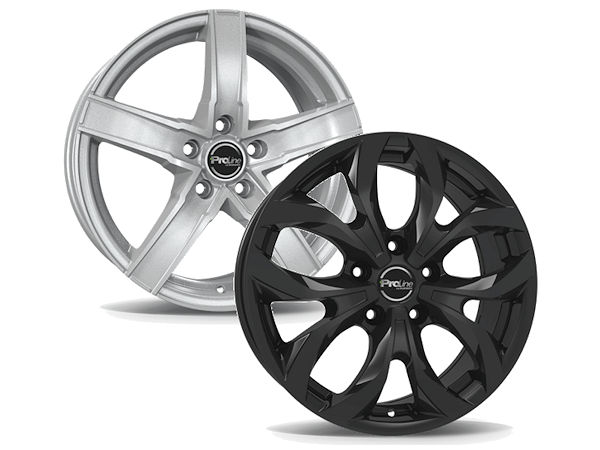 ProLine Wheels Tec SX100 Metallic Silver und TX100 Black Glossy