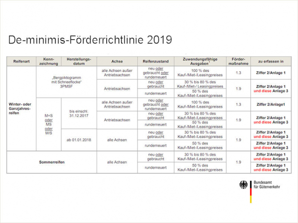 De minimis 2019 tb