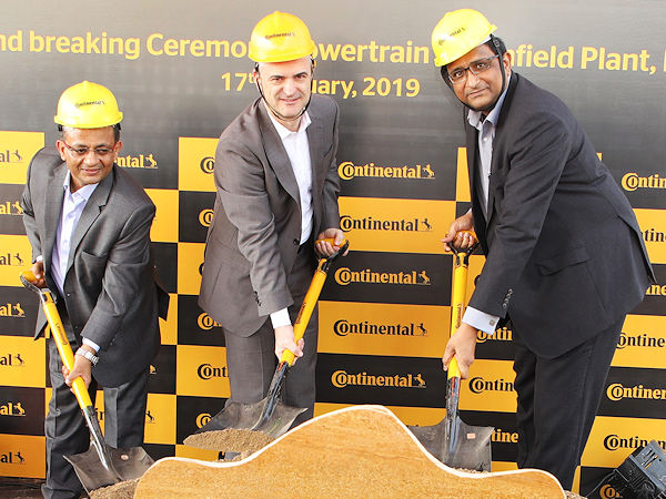 Conti Grundsteinlegung für neues Powertrain Werk in Pune bzw. Indien