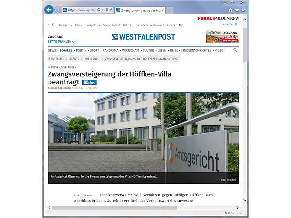 Westfalenpost zur Höffken Villa