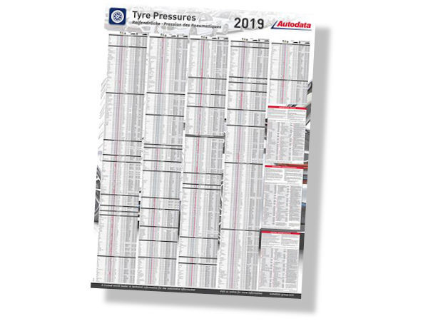 Autodata Wandtafel 2019