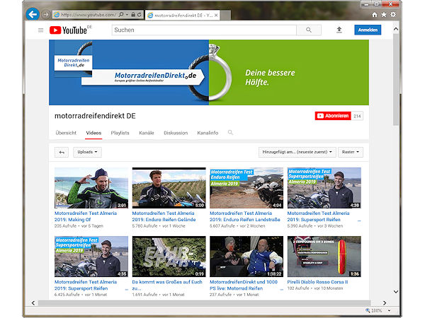 Delticom MotorradreifenDirekt Reifentestvideos