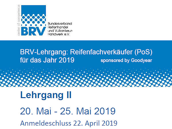 BRV Reifenfachverkäuferlehrgang PoS