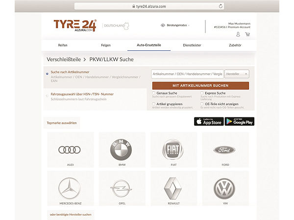 Saitow Einjahresbilanz Tyre24 Account Modell