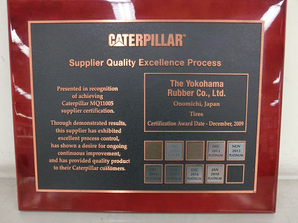 Yokohama von Caterpillar ausgezeichnet