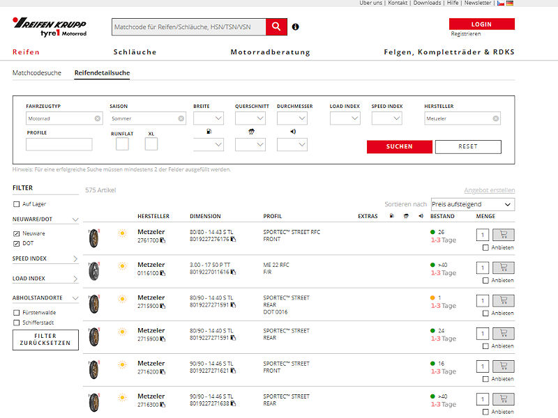 Tyre1 Motorradreifenonlineshop