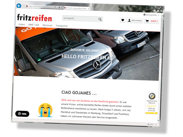 GoJames Mobilmontage eingestellt