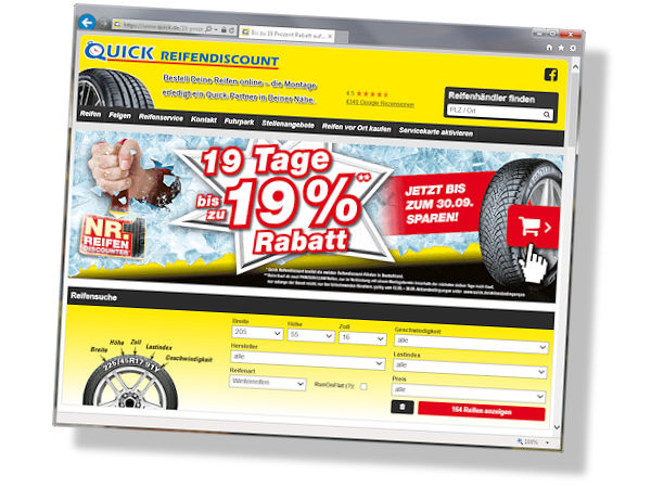 Quick Reifendiscount Rabattaktion
