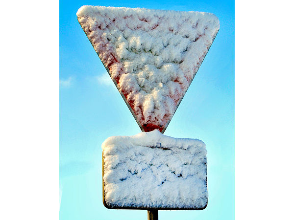 Winter Verkehrsschild