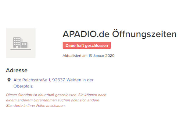 Apadio geschlossen klein