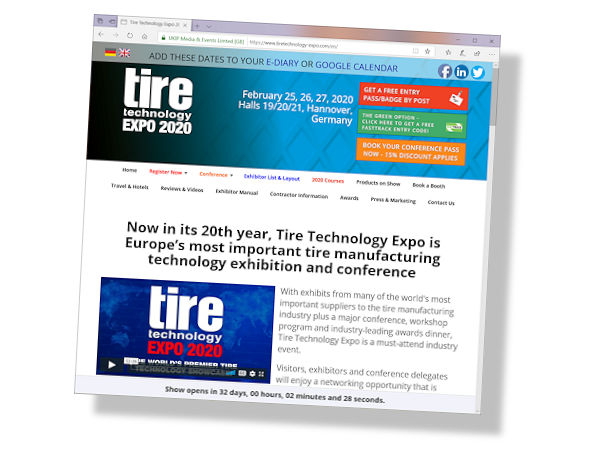 Tire Technology Expo Website