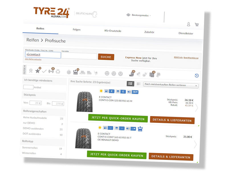 Saitow Tyre24 fit für E Mobilität