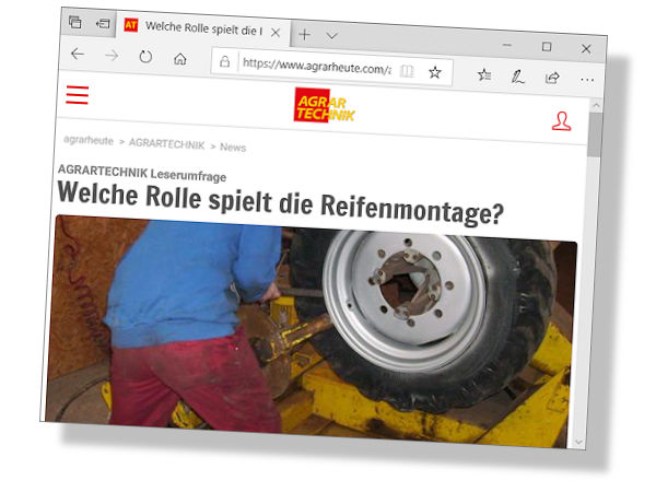 Agrartechnik Onlineumfrage Reifenmontage