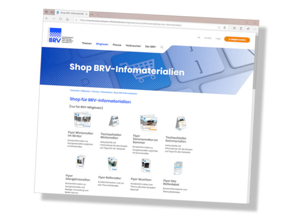 BRV Infomaterial auf Verbandswebsite