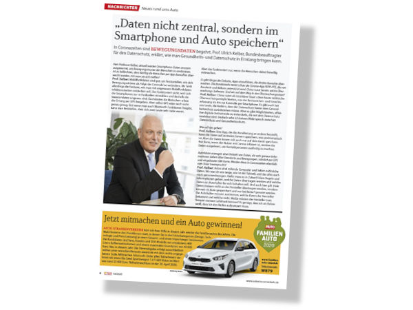 Auto Straßenverkehr Kelber Interview zum Datenschutz im Auto