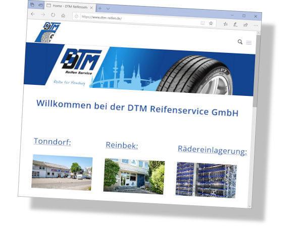 DTM Reifenservice Website