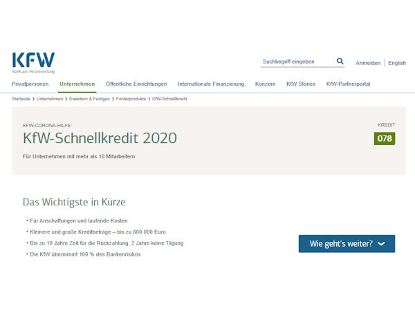 KfW Schnellkredit