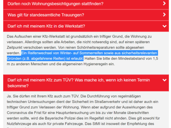 Reifenwechsel Bayern tb
