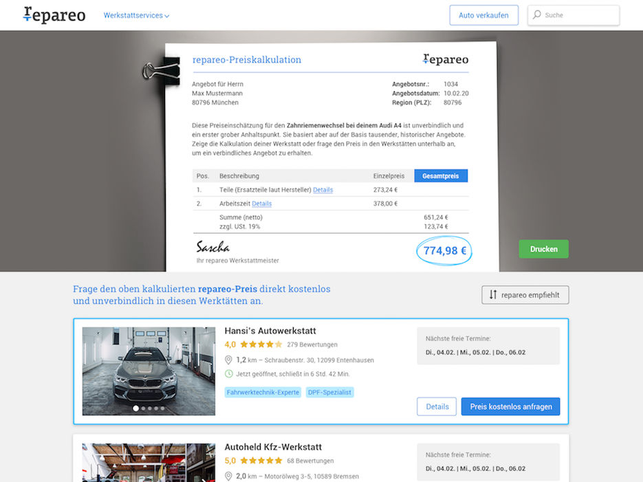 Repareo Autoservice tb