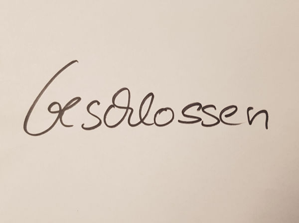 Geschlossen klein
