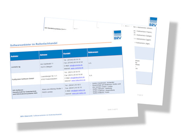 BRV Softwareanbieter im Reifenhandel