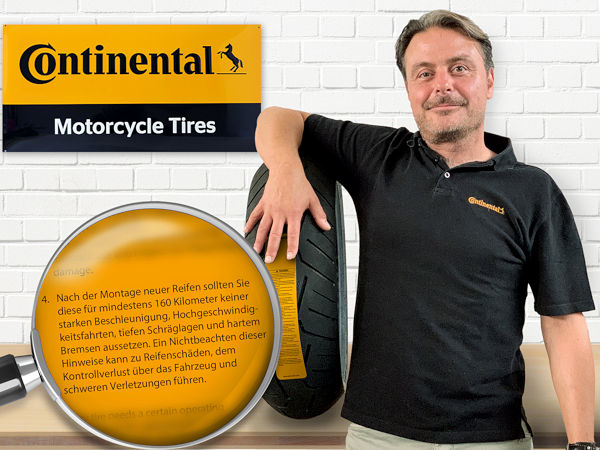 Conti Einfahren von Motorradreifen
