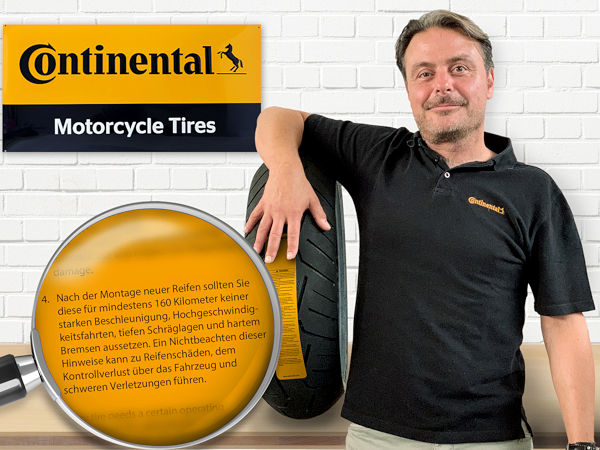 Conti Einfahren von Motorradreifen