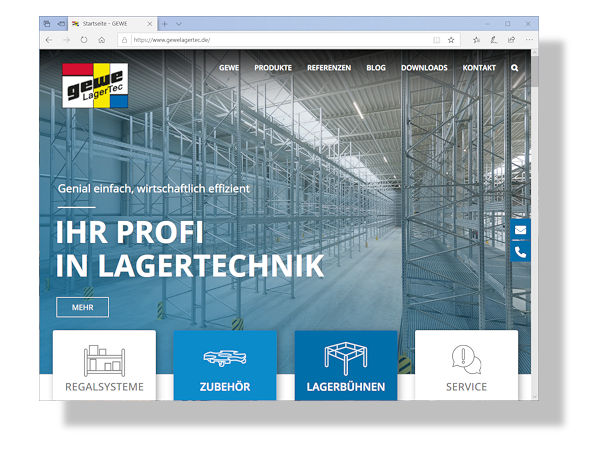 Gewe LagerTec neue Website