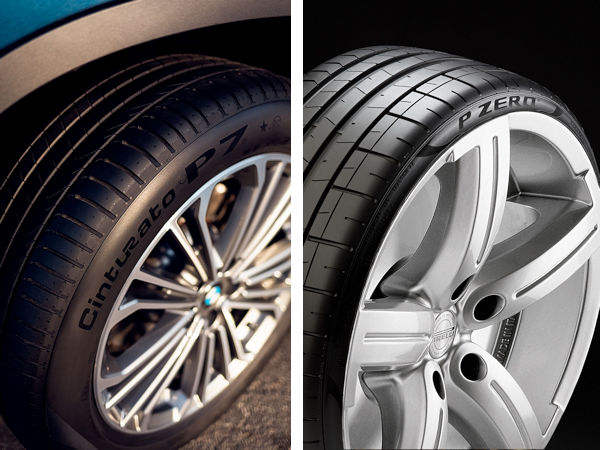 Pirelli Cinturato P7 links und P Zero