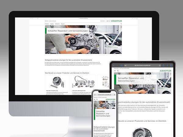 Schaeffler ueberarbeitete Aftermarket Website