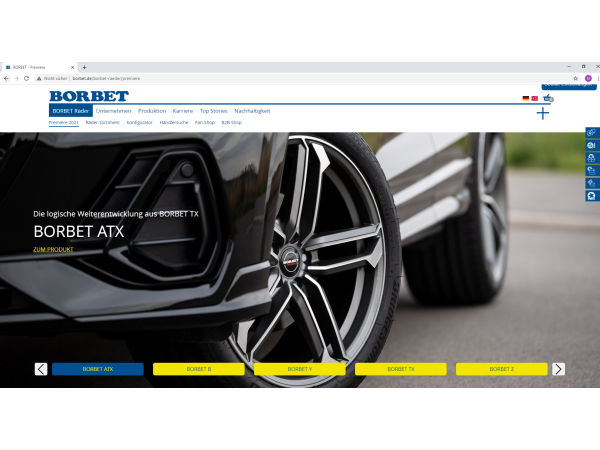 Borbet Webseite