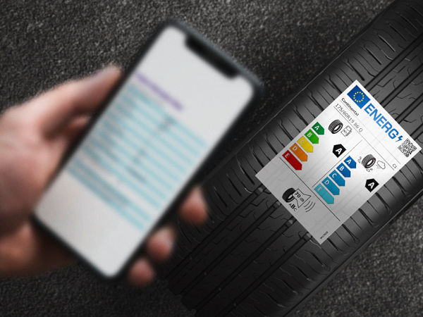 Dank des QR-Codes auf dem neuen Reifenlabel können Verbraucher die individuellen Reifendaten zusätzlich aus einer EU-Datenbank herunterladen (Bild: Continental)