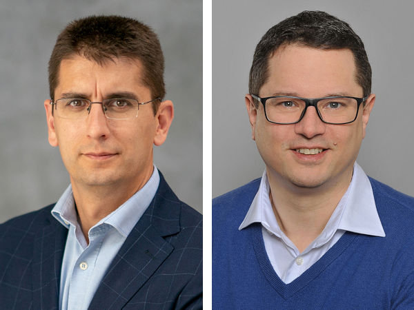 Spätestens zum 1. Januar kommenden Jahres soll Gilles Mabire (links) seine neue Rolle als CTO bei Continental Automotive Technologies übernehmen – bis es soweit ist, bekleidet Michael Hülsewies diese Position kommissarisch (Bilder: Continental)