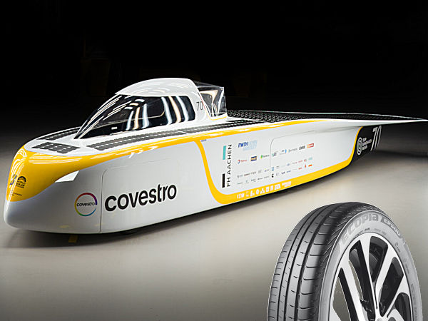 Bei den 2.500 Kilometern durch das nordafrikanische Land werden bei der Solar Challenge Marokko Bridgestone-Reifen des Typs „Ecopia EP500“ an dem „Sonnenwagen 3“ getauften Solarmobil des Teams vom Verein begeisterter Studierender der RWTH und FH Aachen montiert sein (Bild: Bridgestone)
