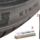 Per Laser in die Seitenwand eingravierte QR-Codes (1) oder RFID-Chips (2) sind zu Wulstetiketten (3) alternative Möglichkeiten, Reifen individuell zu kennzeichnen (Bilder: 4Jet Technologie, NRZ/Arno Borchers, Computype)