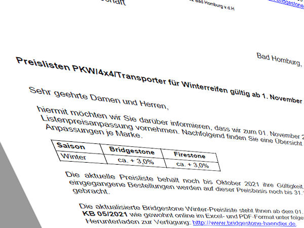 Bridgestone Preise tb