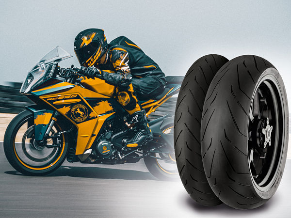 Nach der 390 Duke und der 890 Duke ist die neuen RC 390 nunmehr schon die dritte KTM-Erstausrüstung für das „Road“ genannte Conti-Profil (Bild: Continental)