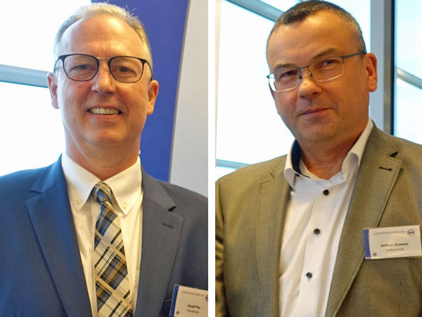 Harald Pfau (links) leitet zusammen mit Andreas Assmann (rechts) den Fachbereich Software und Dienstleistungen beim ASA – die beiden wollen keine Zeit verlieren und laden ihre Fachbereichsmitglieder bereits für den 2. Dezember zur nächsten Sitzung ein (Bild: ASA)