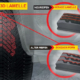 Pirelli hat seinem neuen Winterreifen „sich selbst verlängernde Lamellen“ spendiert, die mit zunehmender Abnutzung des Gummis ihr Design von einer linearen in eine Zickzackform ändern, womit eine vergrößerte Gesamtlänge aller Lamellen verbunden wird (Bild: Pirelli)