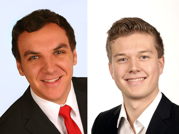 Ziehen ein positives Fazit ihrer Zusammenarbeit mit der TecAlliance GmbH beim neuen „ECat“-Onlinekatalog: Christian Schanz (links) und Lukas Huber, Head of Global Data Management and Category Management respektive Specialist Data Management bei Mahle Aftermarket (Bilder: TecAlliance)