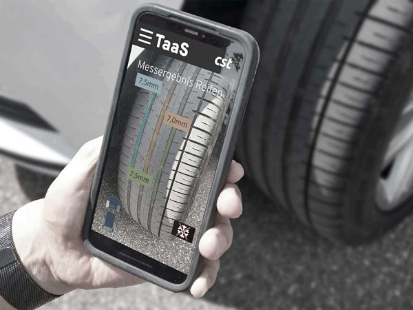 Für das Projekt TaaS bzw. ihren KI-basierten Reifenanalysedienst Tireanalysis as a Service rund um die Bestimmung unter anderem von Reifenprofitiefen mit Unterstützung durch Smartphones hat das Wirtschaftsministerium Baden-Württemberg der CST GmbH nach eigenen Angaben „eine Förderung in sechsstelliger Höhe“ bewilligt (Bild: CST)
