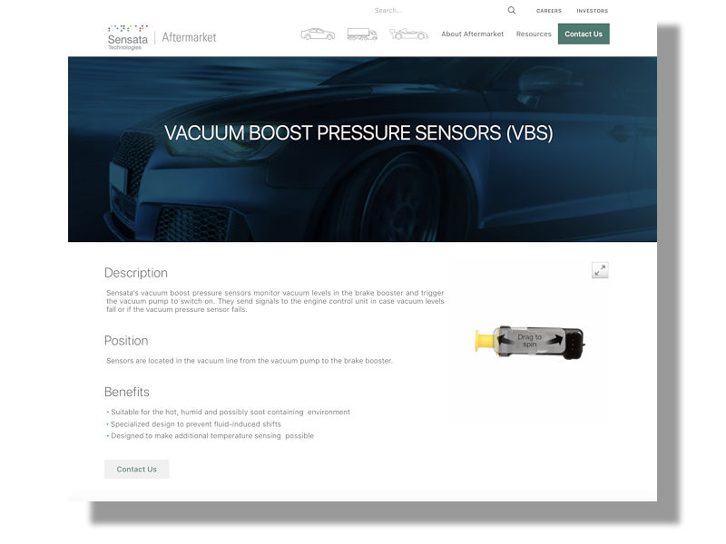 Die neue Webpräsenz soll alles Wissenswerte rund um die von Sensata angebotenen Teile/Komponenten – im Wesentlichen Sensoren für verschiedenste Anwendungen – bereithalten abgesehen vom Angebot im Segment RDKS, für das auf die entsprechende Site der Tochter Schrader verwiesen wird (Bild: Sensata Technologies)